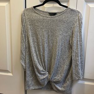 Mix by 41 Hawthorn Front Knot Gray Sweater